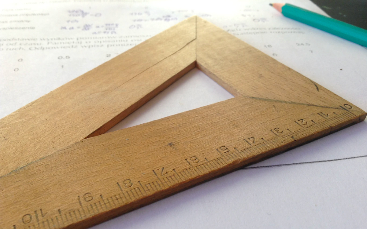 A wooden ruler.